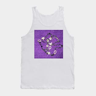 Black and gold chain on a bright Plum background Tank Top